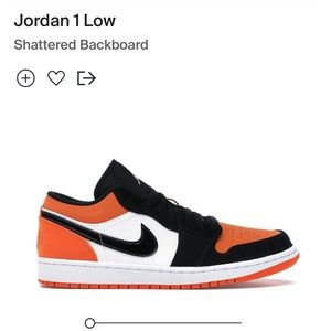 Nike Air Jordan 1 Low Shattered Backboard Orange Color Way